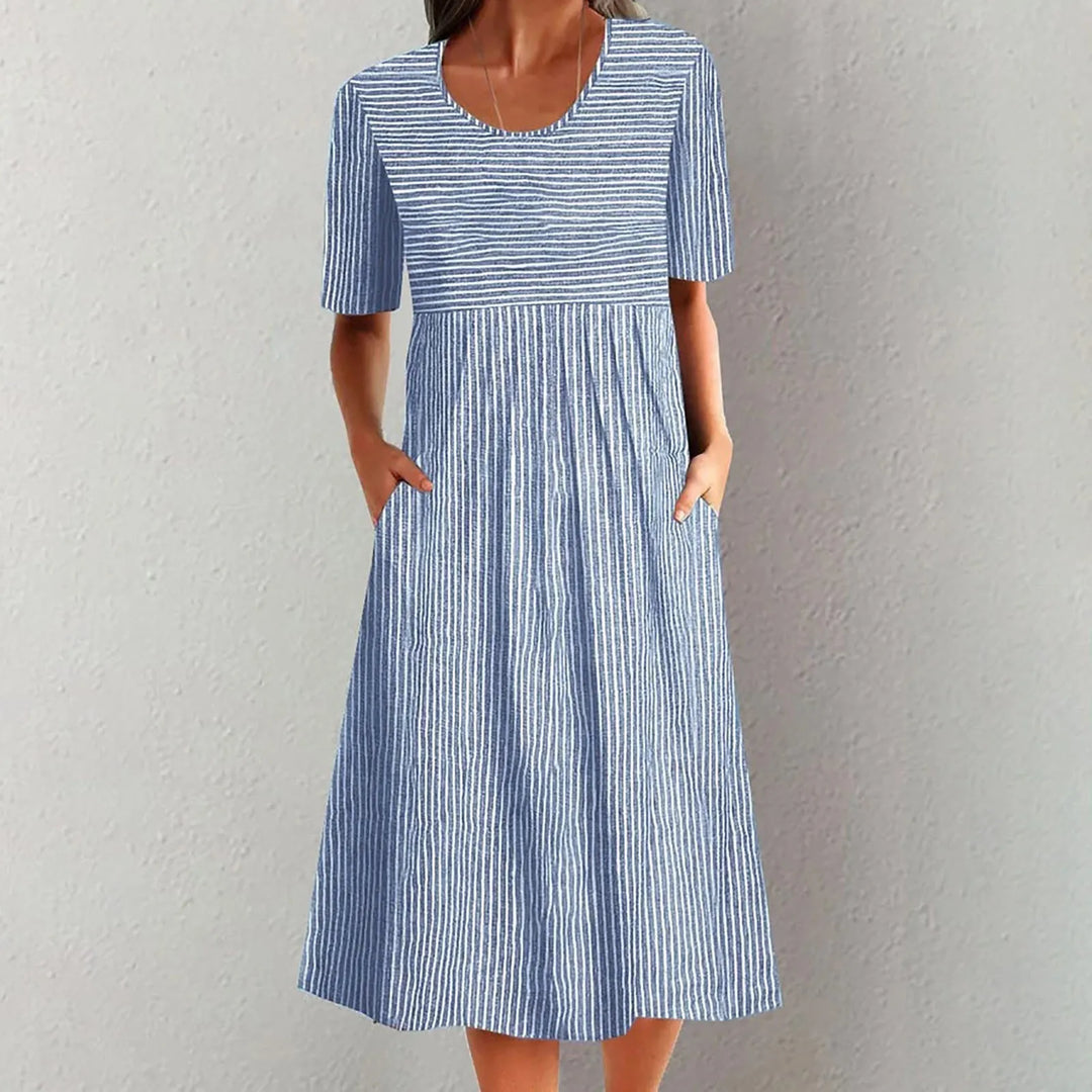 Adelise – Pleated Wrap Midi Dress